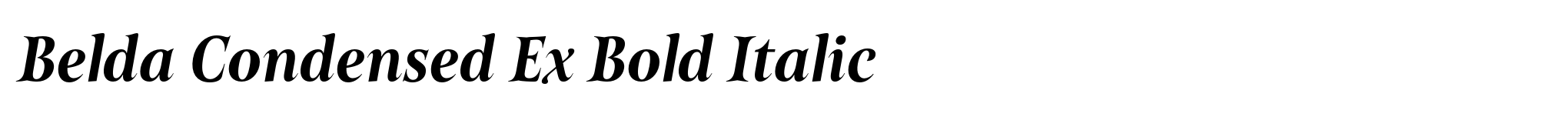 Belda Condensed Ex Bold Italic image